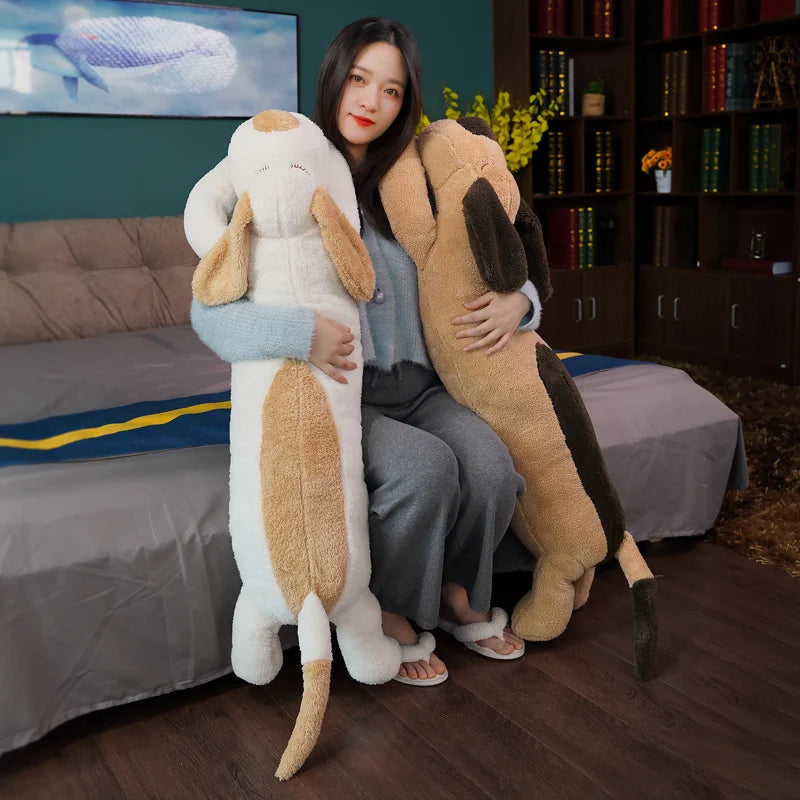 Peluche Chien Géant 150cm Polochon – Doudou Toutou Moelleux Coussin Lit