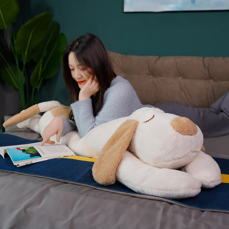Peluche Chien Géant 150cm Polochon – Doudou Toutou Moelleux Coussin Lit