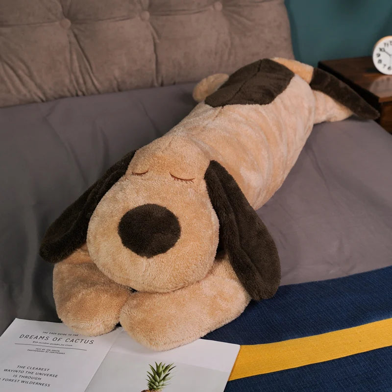 Peluche Chien Géant 150cm Polochon – Doudou Toutou Moelleux Coussin Lit