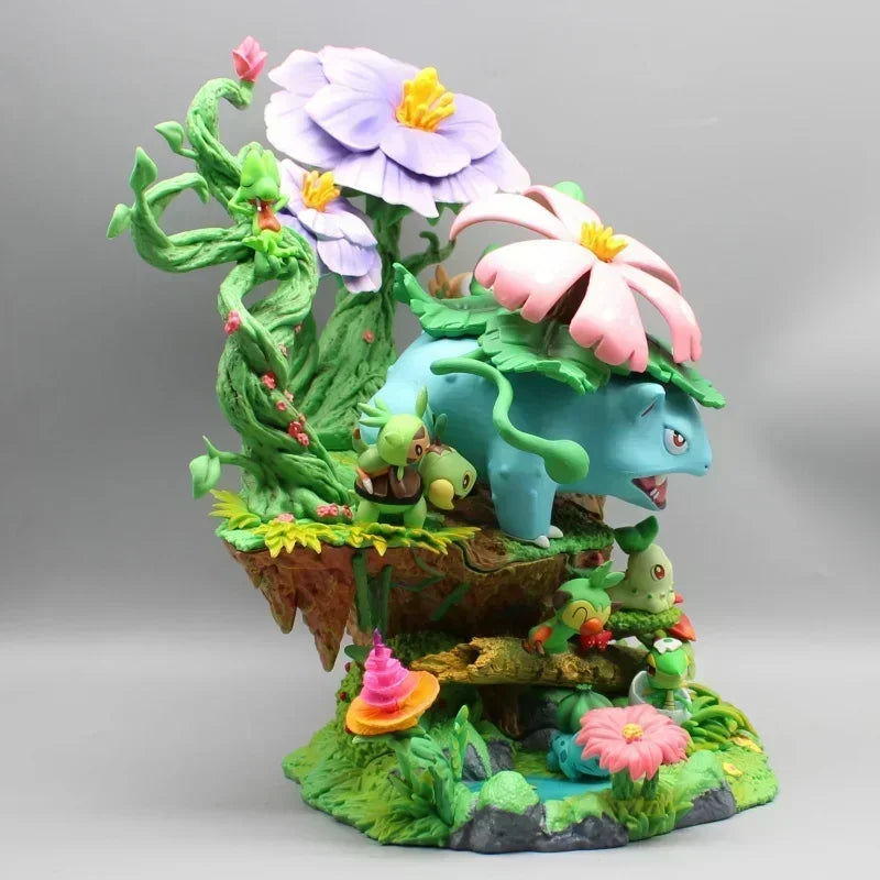 Statue Figurine Pokémon Florizarre & Starters Plante (33cm)
