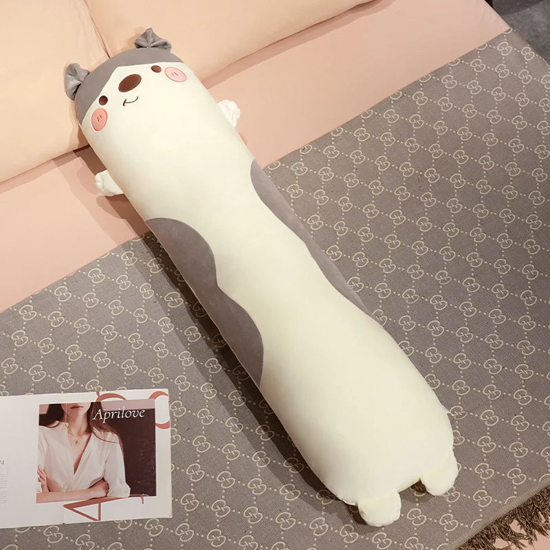 Peluche Longue Chien Polochon Géant – Coussin de Corps Moelleux & Traversin Sommeil