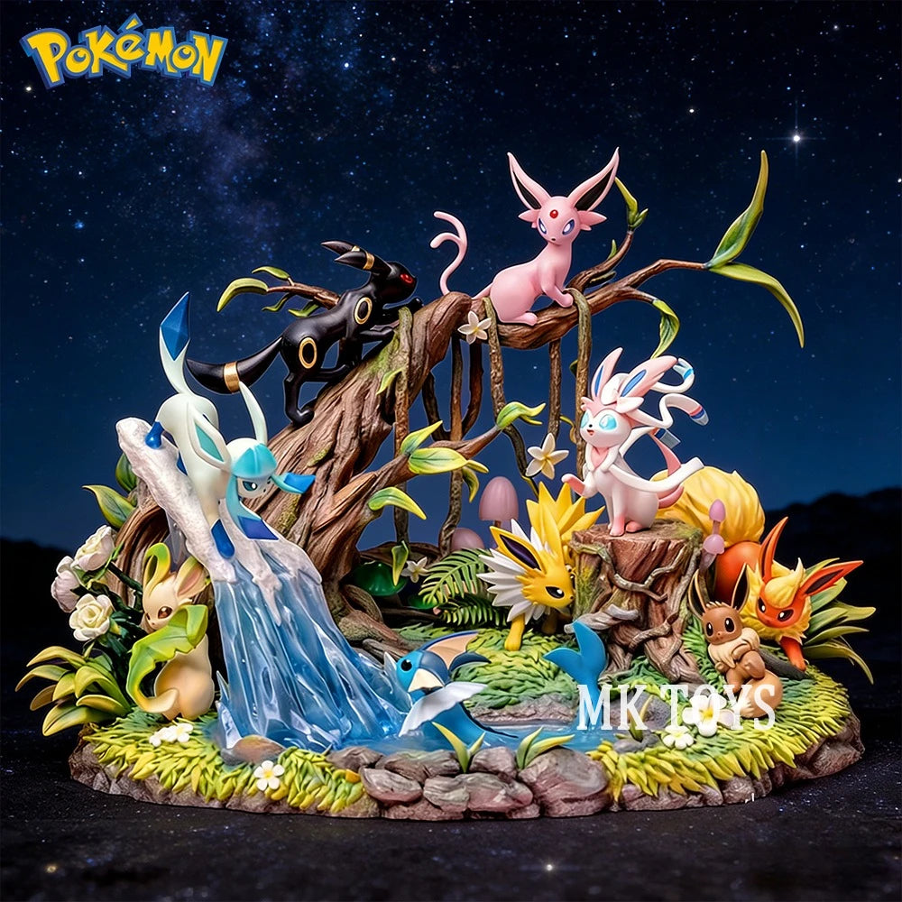 Statue Figurine Pokémon Grand Diorama Évolutions Évoli (27cm)