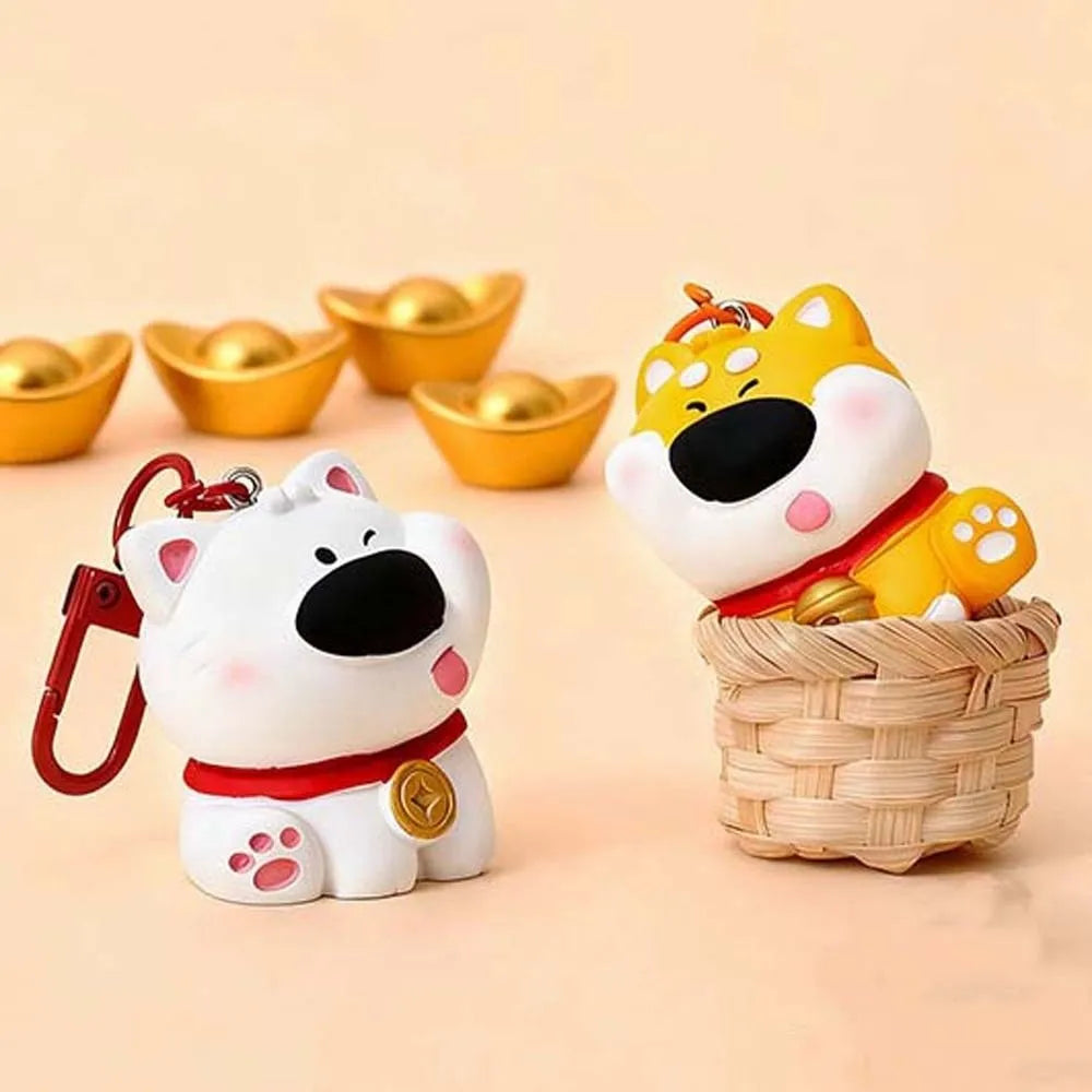 Lot de 2 Porte-Clés Animaux Kawaii – Pendentifs Panda, Canard & Chat en Résine