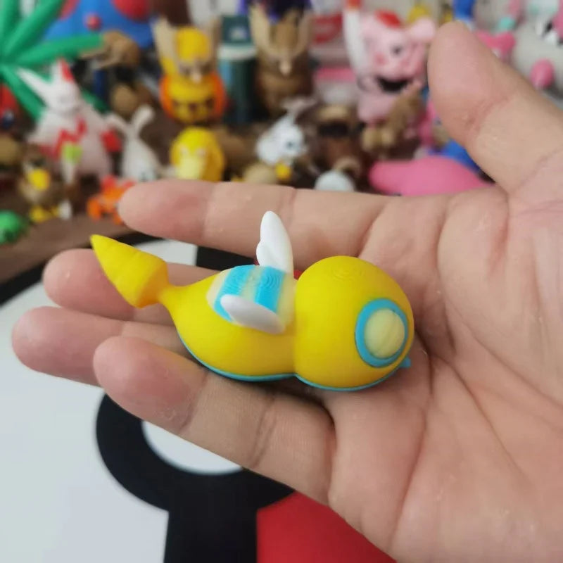 Figurines Pokémon de la ligne évolutive d'Insolourdo et sa forme évoluée Deuxdouspikes.