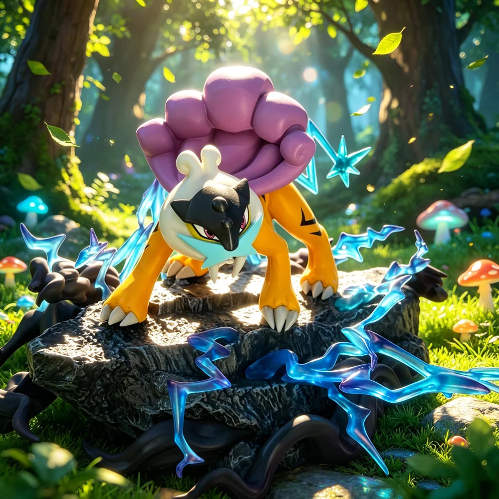 Statue Figurine Pokémon Raikou Légendaire - Effet Éclair Forestier