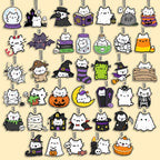 Lot Porte-Clés Chats Halloween – Pendentifs Citrouille, Fantôme & Sorcière Kawaii