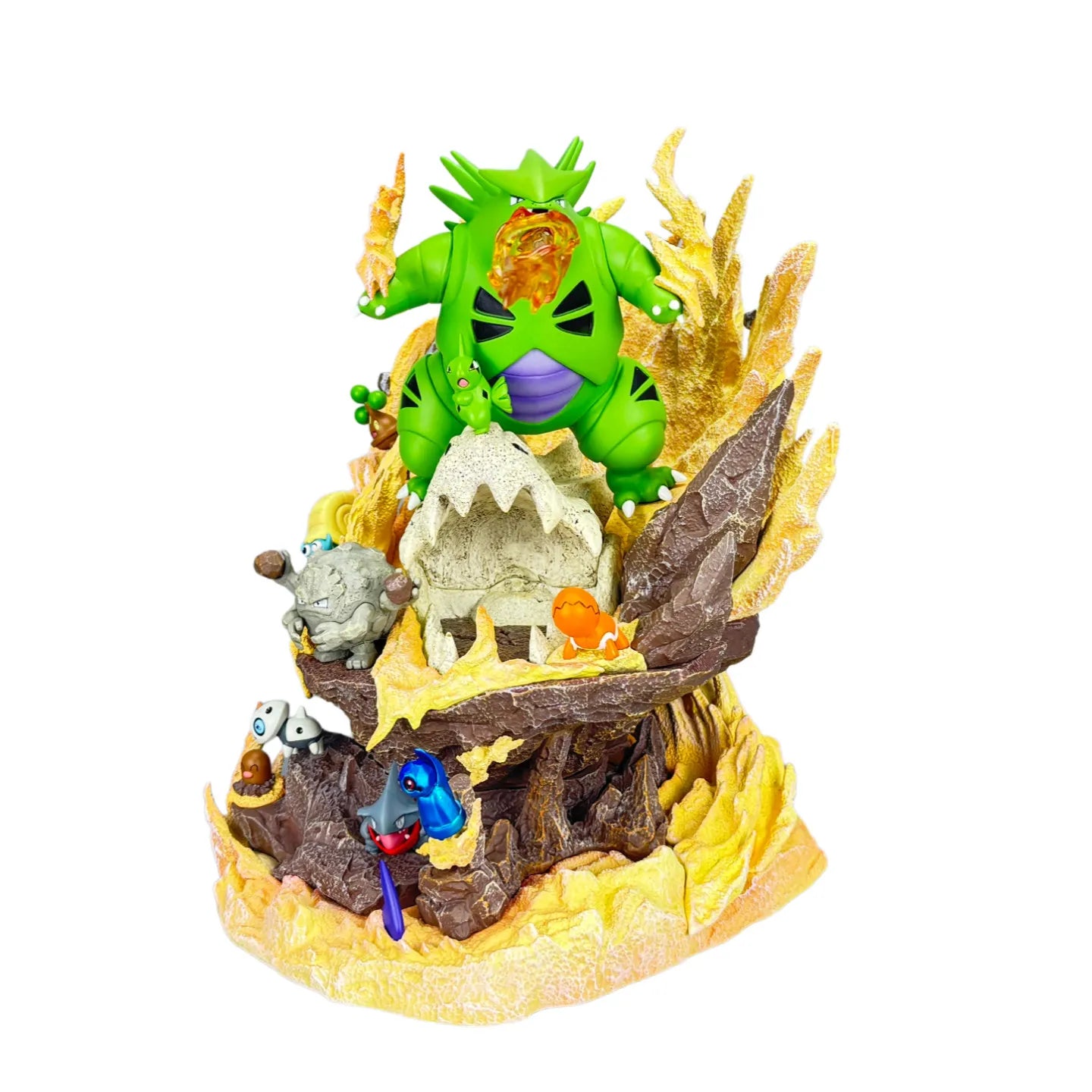 Statue Figurine Pokémon Tyranocif & Type Sol Roche - Tempête de Sable