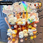 Duo Porte-Clés Chats Gourmands – Pendentif Sac Bubble Tea & Glace