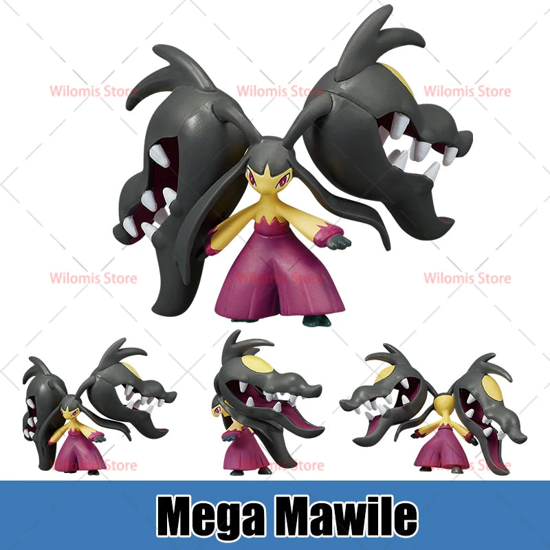 Figurines Pokémon de collection regroupant des formes évoluées et des Méga-Évolutions emblématiques.