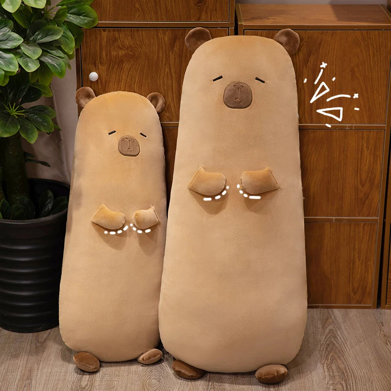 Peluche Capybara Géante Debout – Grand Doudou Kawaii Moelleux Décoration Lit