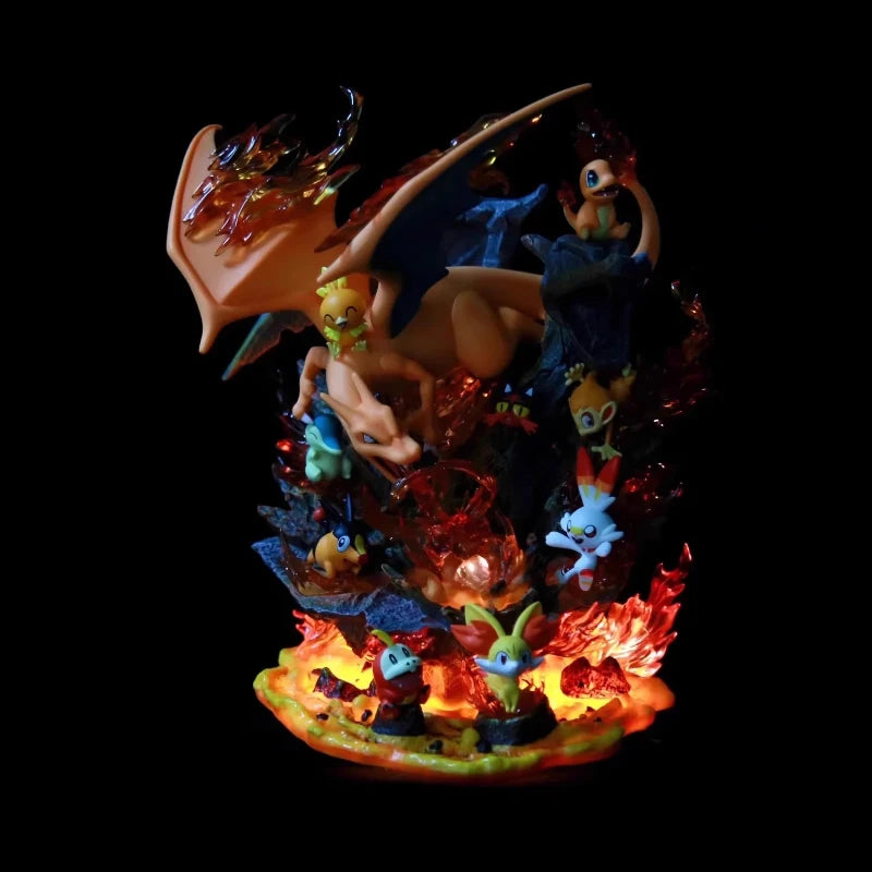 Statue Figurine Pokémon Dracaufeu & Starters Feu32 cm()