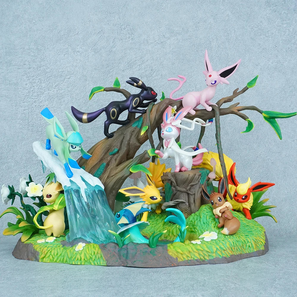 Statue Figurine Pokémon Grand Diorama Évolutions Évoli (27cm)