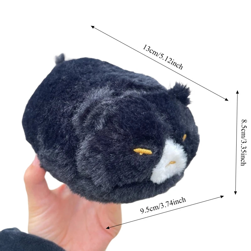 Peluche Chat Roux Moelleux Allongé – Coussin Matou Rayé Doux pour Câlin