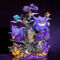 Statue Figurine Pokémon Maison Hantée - Ectoplasma, Mimiqui & Ambiance Halloween (32cm)