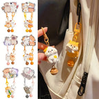Duo Porte-Clés Chats Gourmands – Pendentif Sac Bubble Tea & Glace