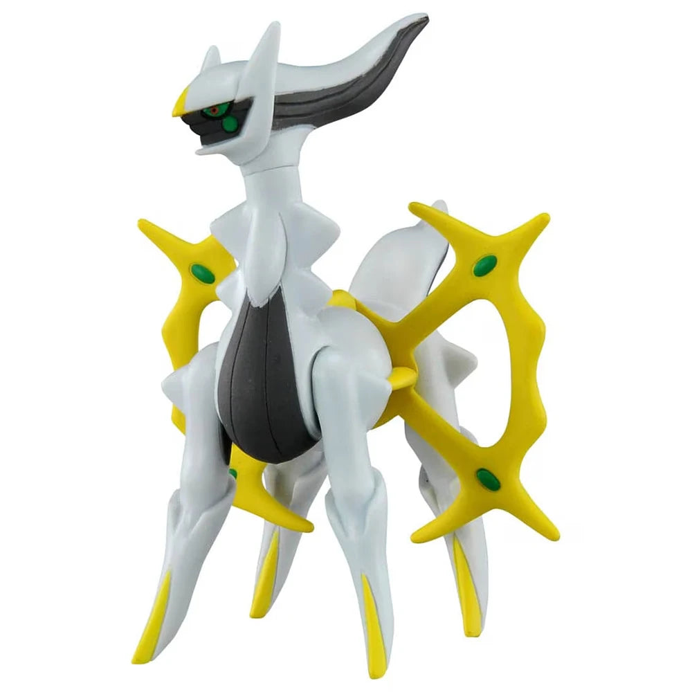 Figurine Pokémon officielle de collection réunissant les légendaires Arceus et Giratina