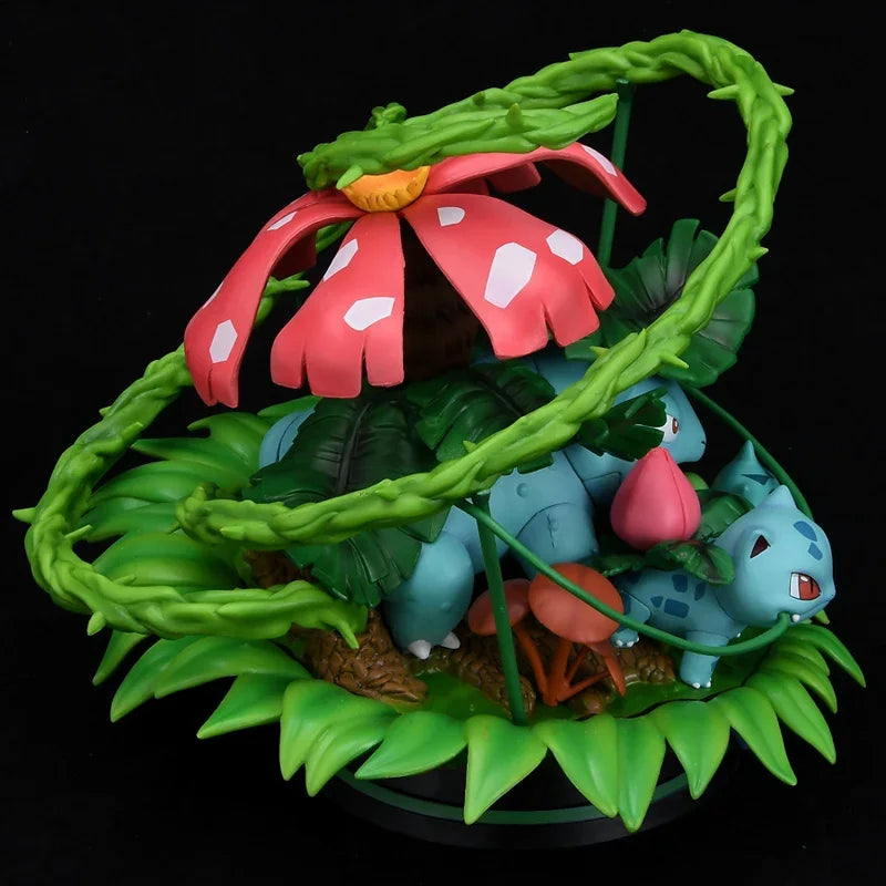Statue Figurine Pokémon Évolution Florizarre - Effet Forêt Botanique