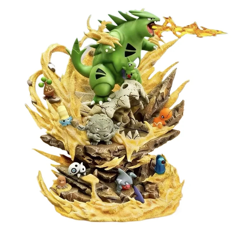 Statue Figurine Pokémon Tyranocif & Type Sol Roche - Tempête de Sable