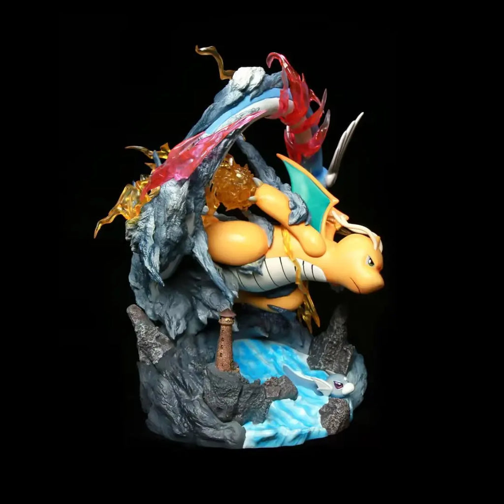 Statue Figurine Pokémon Évolution Dracolosse - Minidraco & Draco (30cm)