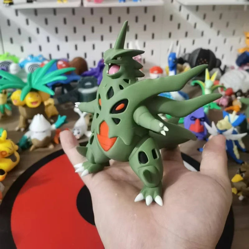 Figurines Pokémon de la ligne évolutive d'Embrylex, Ymphect, Tyranocif et Méga-Tyranocif