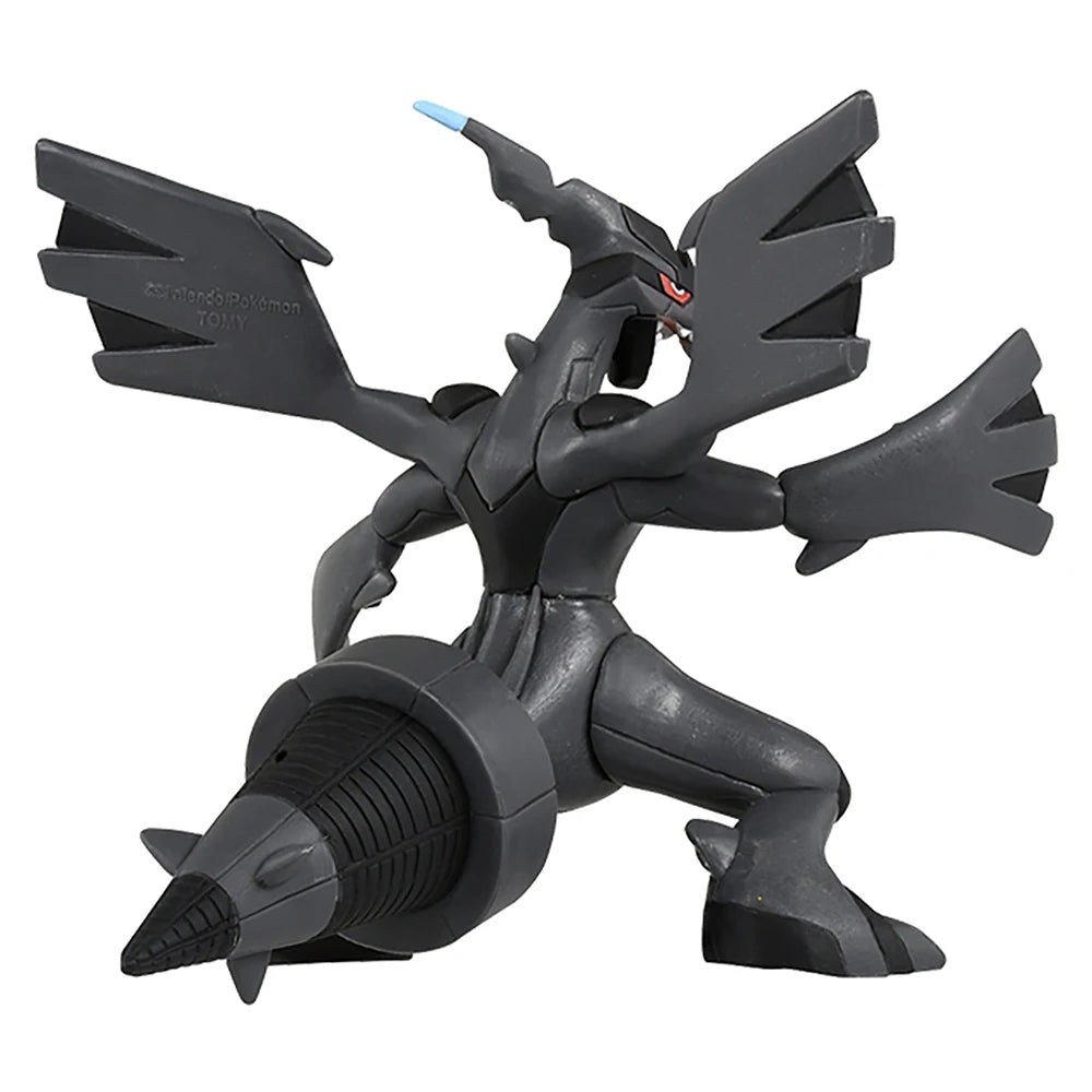 Figurine Pokémon officielle des célèbres Pokémon légendaires de la Réalité et de l'Idéal, Reshiram et Zekrom.
