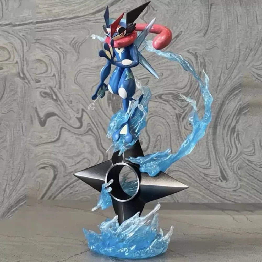 Statue Figurine Pokémon Sachanobi - Effet Shuriken d'Eau (19cm)