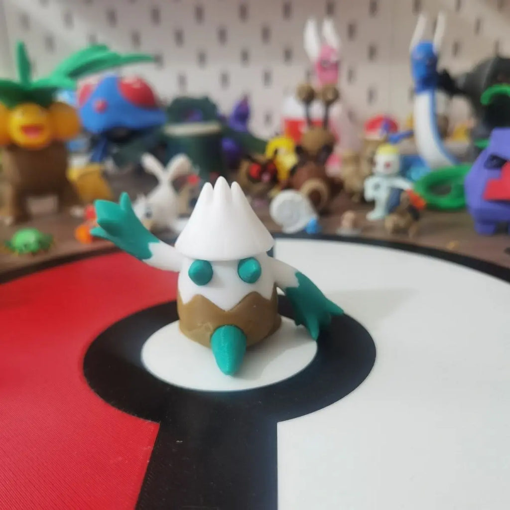Figurines Pokémon de Blizzi, Blizzaroi et sa forme Méga-Blizzaroi.
