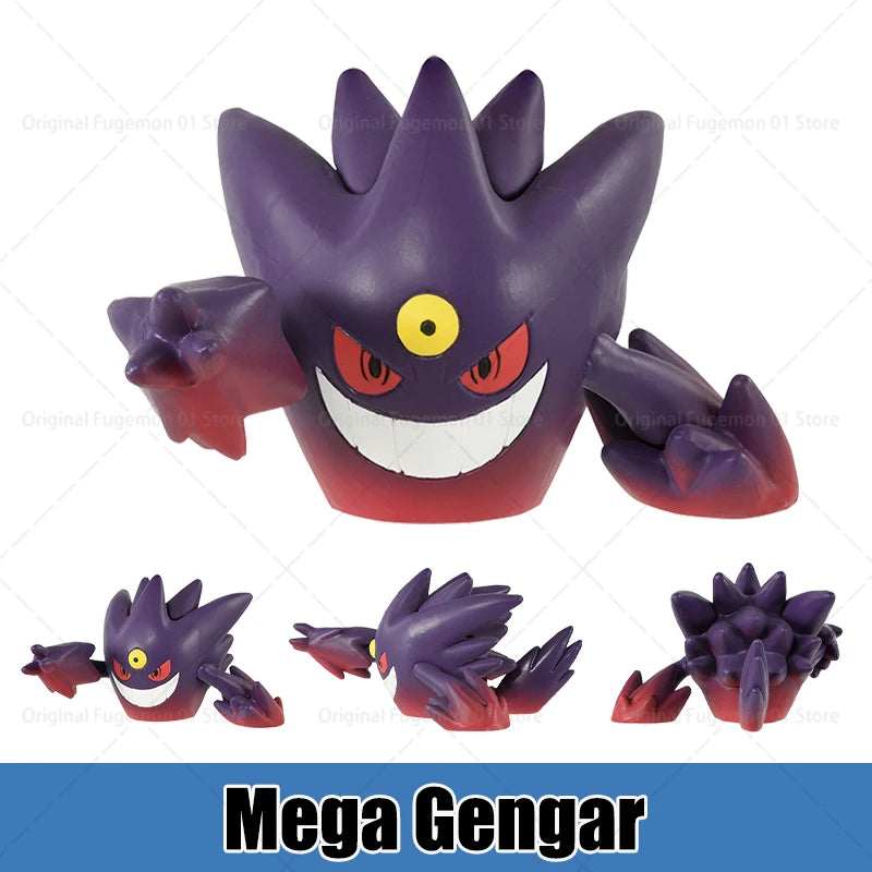 Figurines Pokémon de collection regroupant des formes évoluées et des Méga-Évolutions emblématiques.