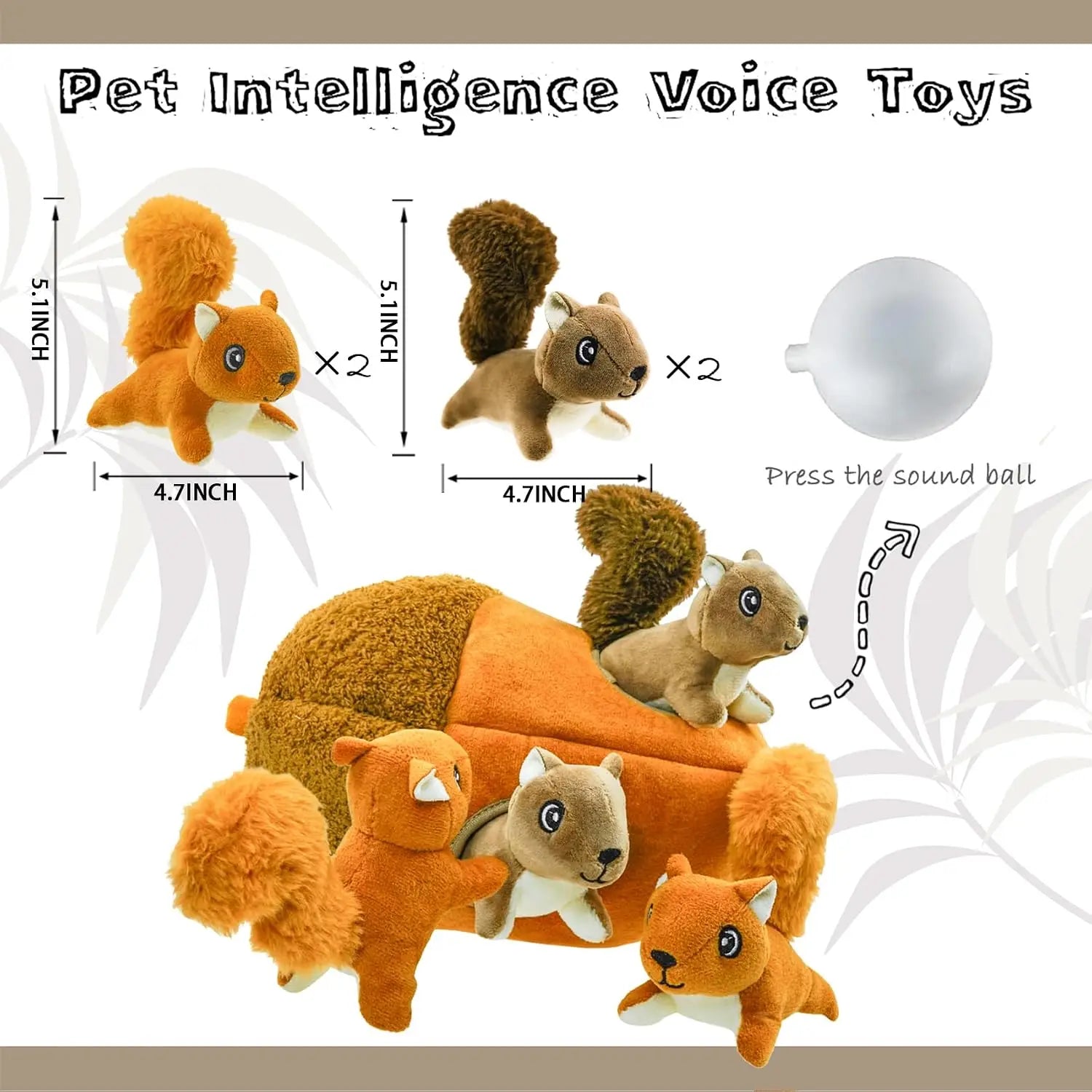 Peluche Gland Interactive Cache-Cache – Maison Remplie de Mini Écureuils