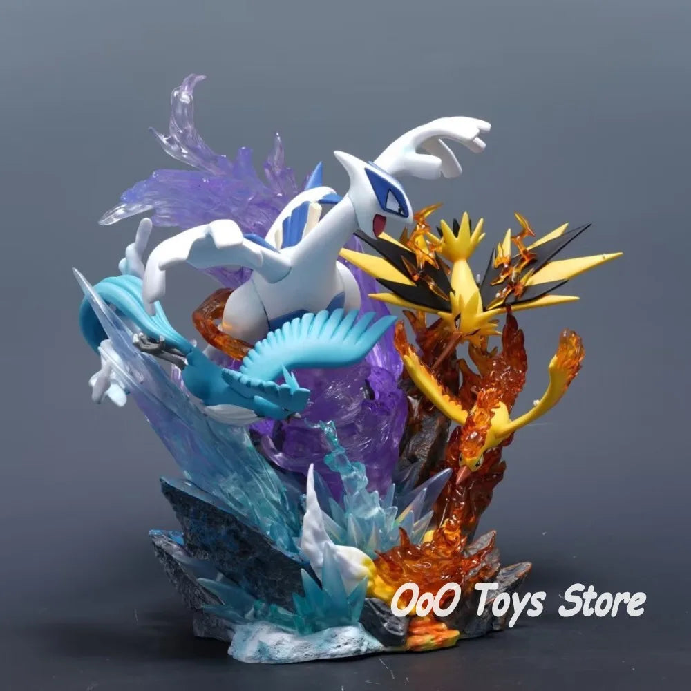Statue Figurine Pokémon Légendaires Oiseaux - Lugia, Artikodin, Élector & Sulfura (31cm)