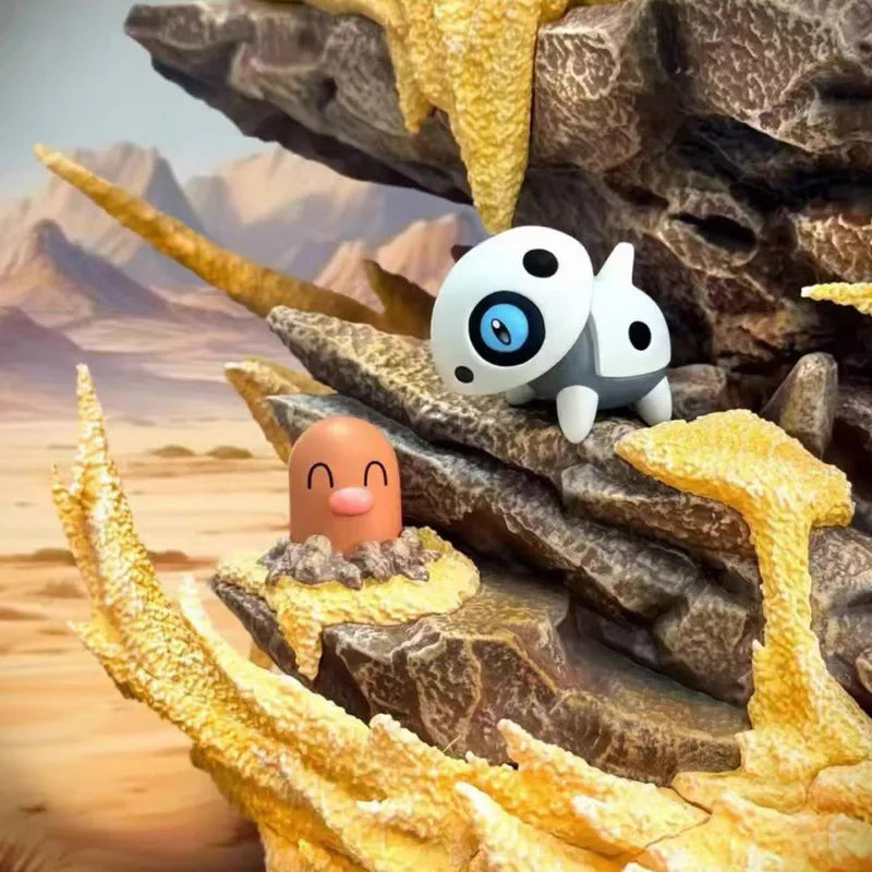 Statue Figurine Pokémon Tyranocif & Type Sol Roche - Tempête de Sable