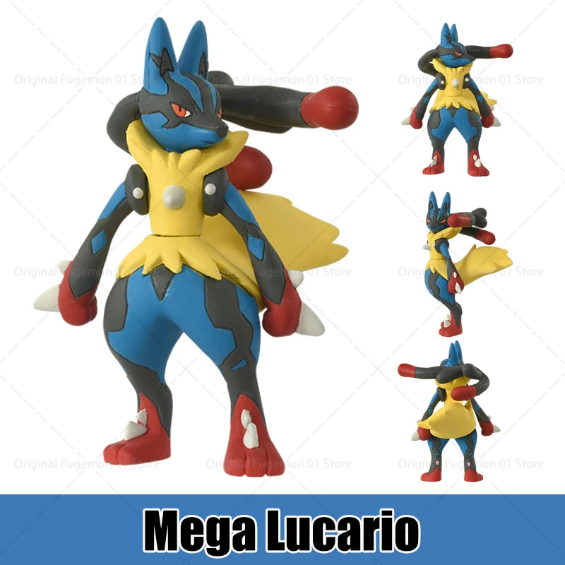 Figurines Pokémon de collection regroupant des formes évoluées et des Méga-Évolutions emblématiques.