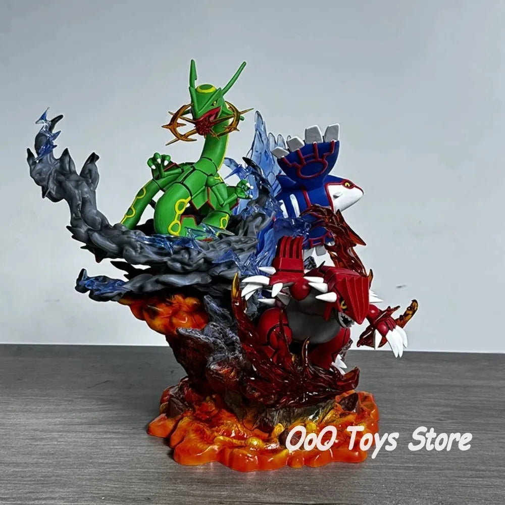 Statue Figurine Pokémon Légendaires Hoenn - Rayquaza, Groudon & Kyogre (35cm)