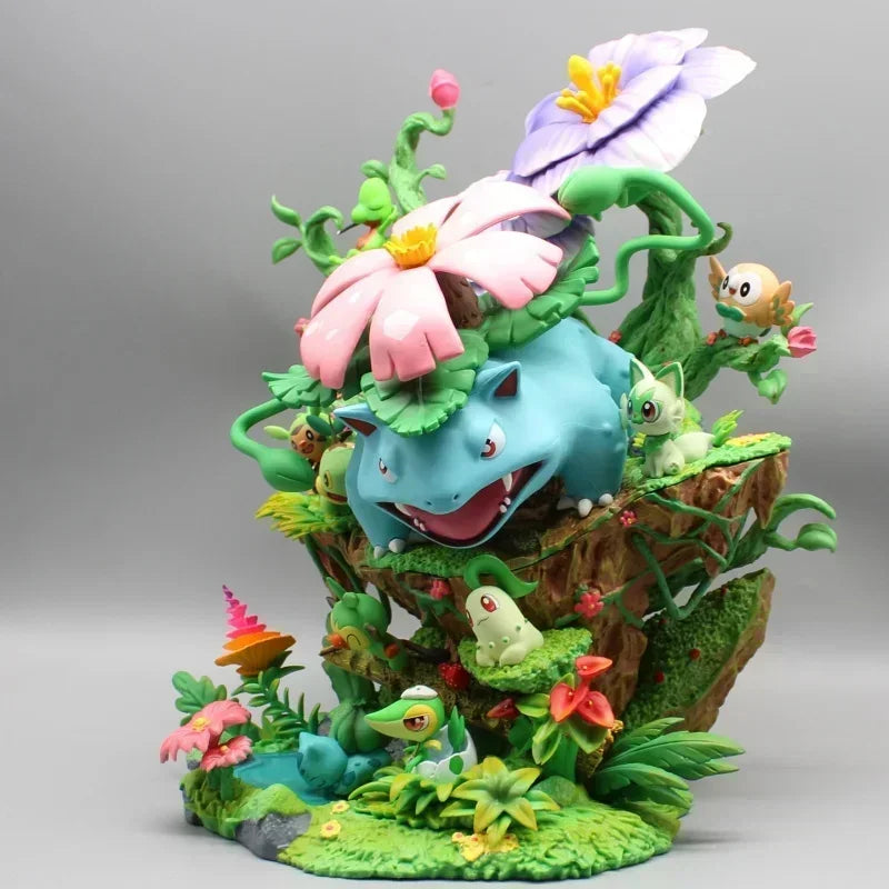 Statue Figurine Pokémon Florizarre & Starters Plante (33cm)