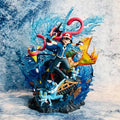 Statue Figurine Pokémon Sacha & Amphinobi - Effet Shuriken d'Eau