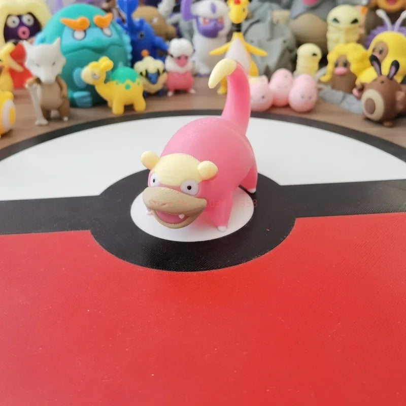 Ensemble de figurines Pokémon de la famille Ramoloss, Flagadoss et Roigada (versions classiques et de Galar).