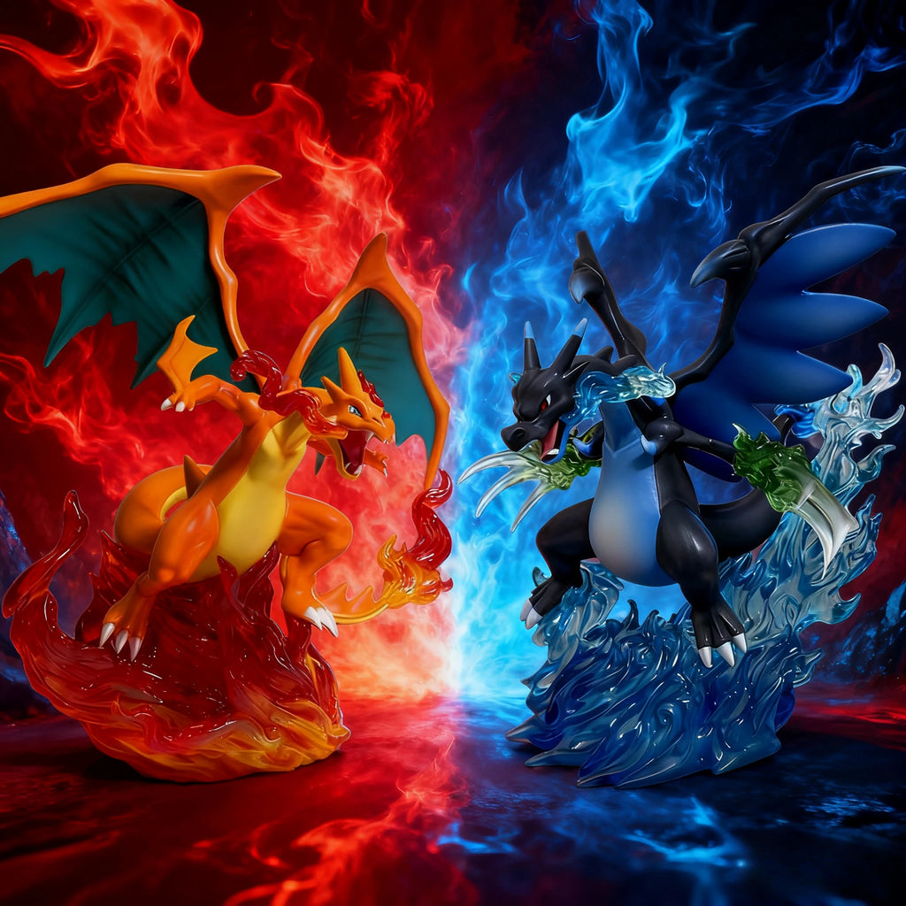 Statue Figurine Pokémon Méga-Dracaufeu X & Y - Affrontement Brasier (36cm)