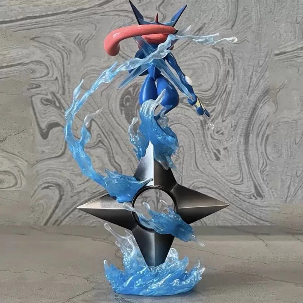 Statue Figurine Pokémon Sachanobi - Effet Shuriken d'Eau (19cm)