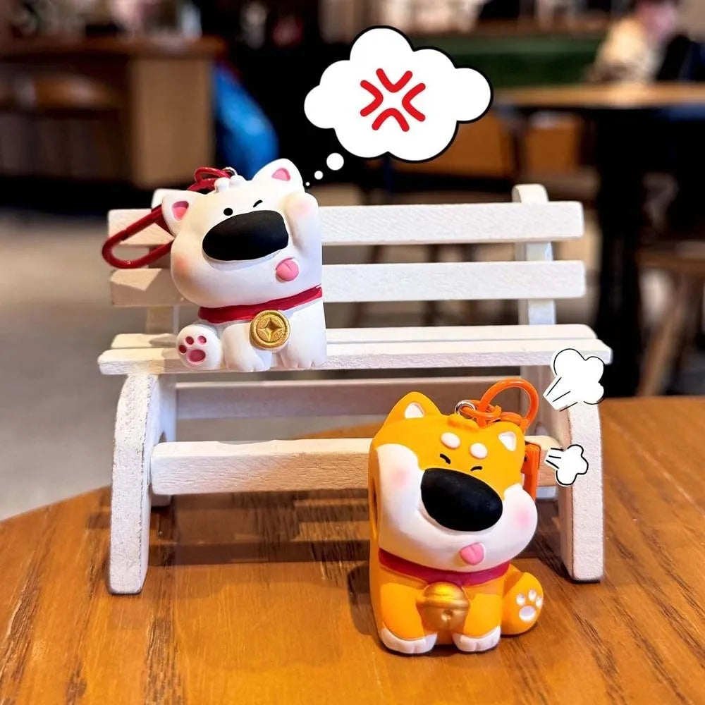 Lot de 2 Porte-Clés Animaux Kawaii – Pendentifs Panda, Canard & Chat en Résine