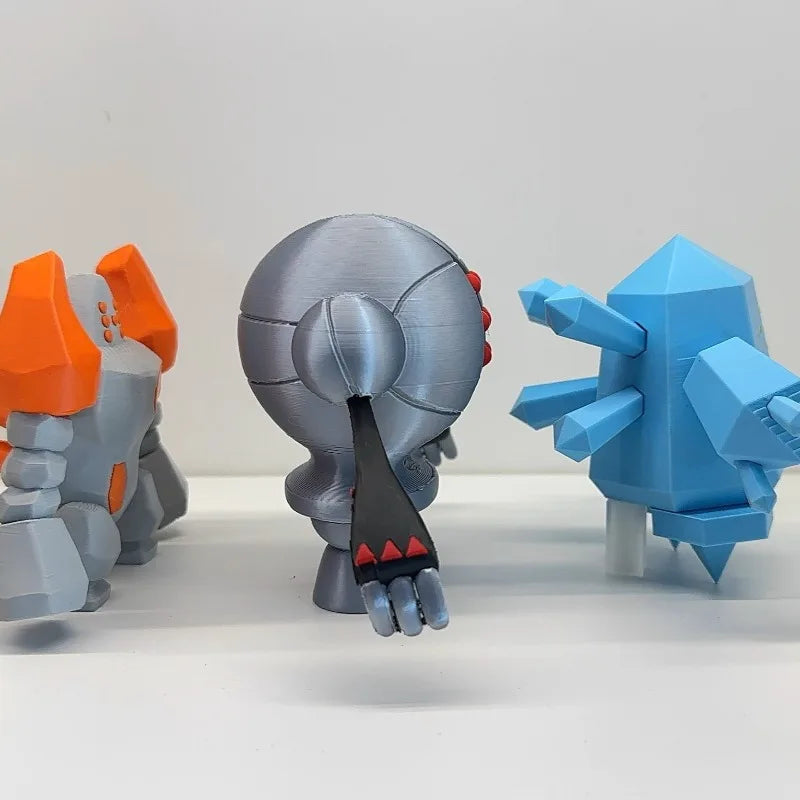 Ensemble de figurines représentant le titan Regigigas entouré des autres Golems légendaires à l'échelle 1/20.