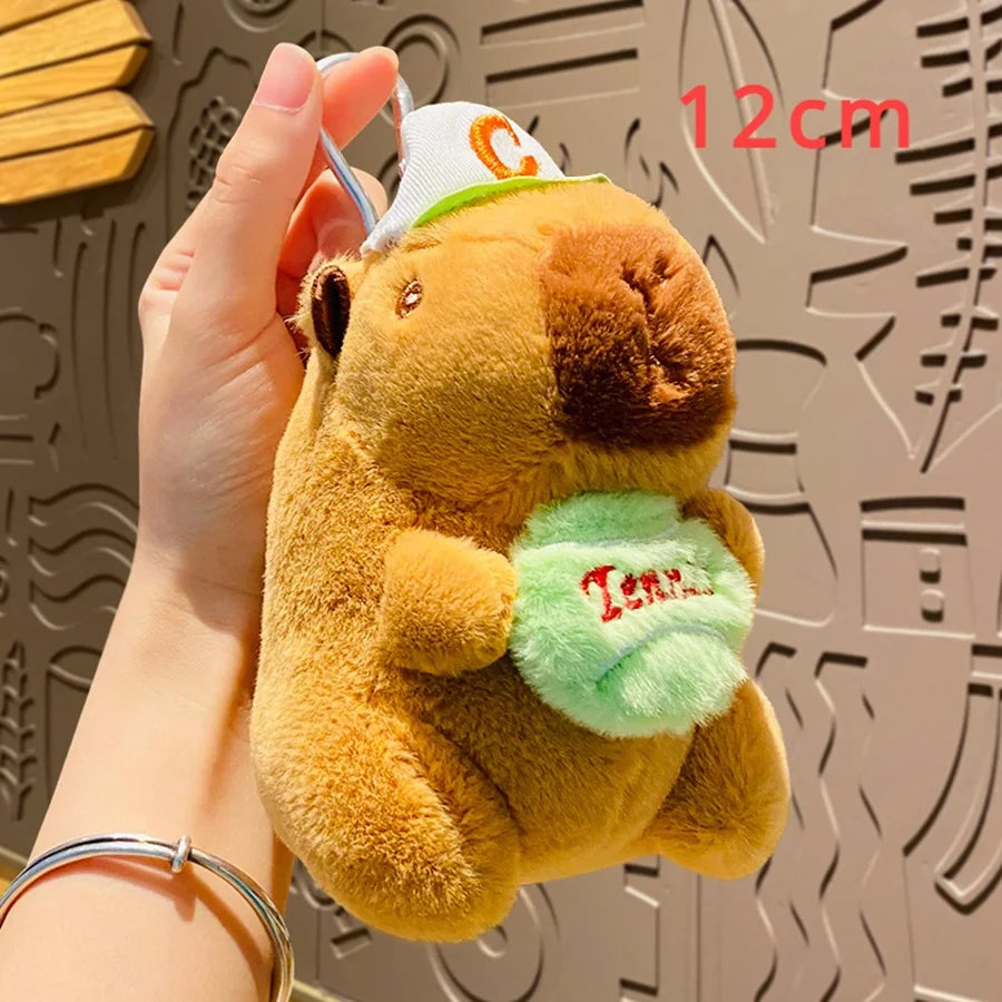 Kit Accessoires Auto Peluche Capybara – Repose-Tête, Protège-Ceinture & Boîte Mouchoirs