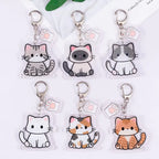Porte-Clés Chat Acrylique Transparent – Pendentif Sac Dessin Animé & Félins