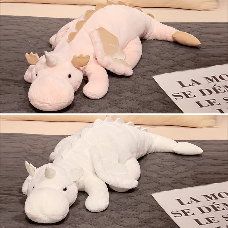 Peluche Licorne Géante 150cm Allongée – Grand Doudou Dragon Moelleux