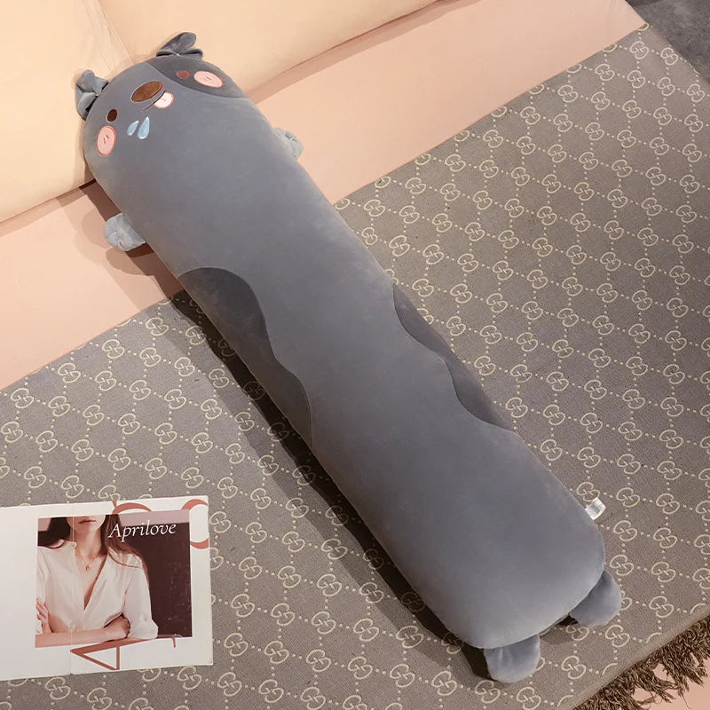 Peluche Longue Chien Polochon Géant – Coussin de Corps Moelleux & Traversin Sommeil