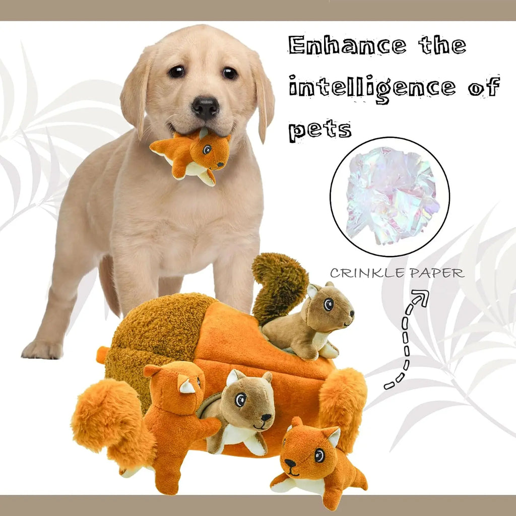 Peluche Gland Interactive Cache-Cache – Maison Remplie de Mini Écureuils
