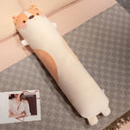 Peluche Longue Chien Polochon Géant – Coussin de Corps Moelleux & Traversin Sommeil