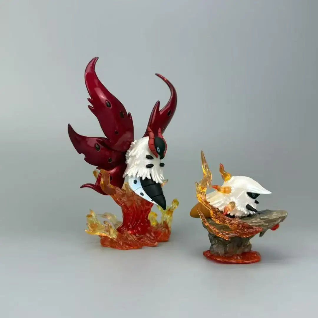Ensemble de figurines Pokémon détaillées comprenant Pyronille et son évolution Pyrax avec effets de flammes.