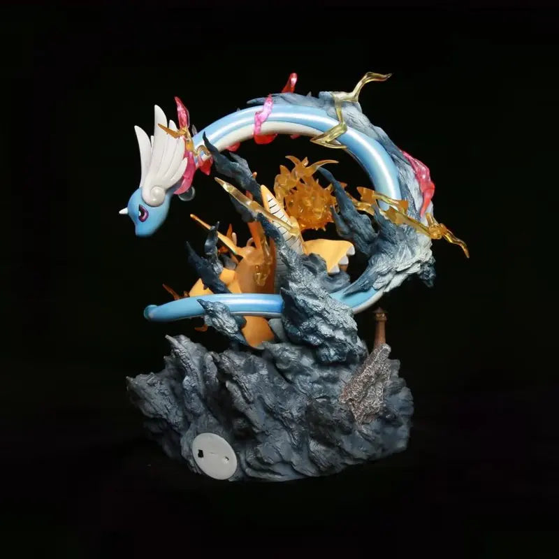 Statue Figurine Pokémon Évolution Dracolosse - Minidraco & Draco (30cm)