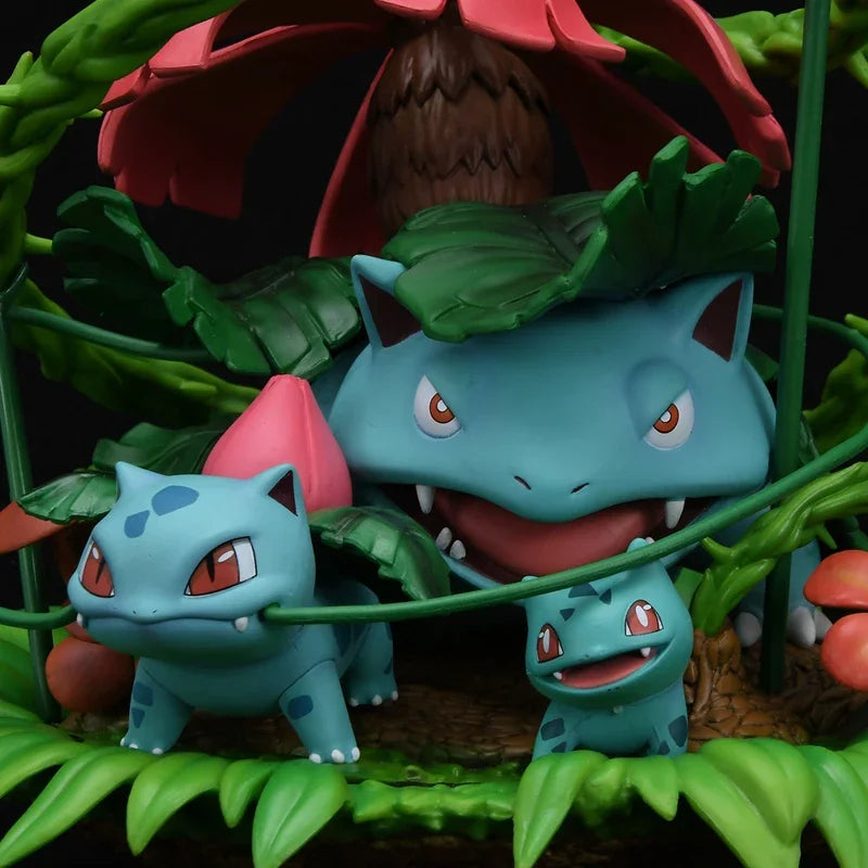 Statue Figurine Pokémon Évolution Florizarre - Effet Forêt Botanique