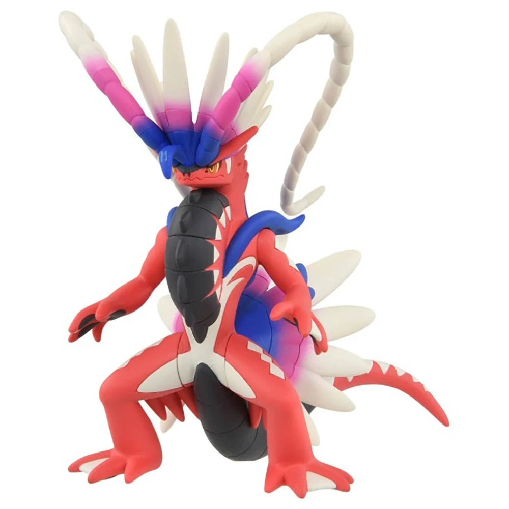 Figurine Pokémon officielle des Pokémon légendaires Koraidon et Miraidon de Paldea.